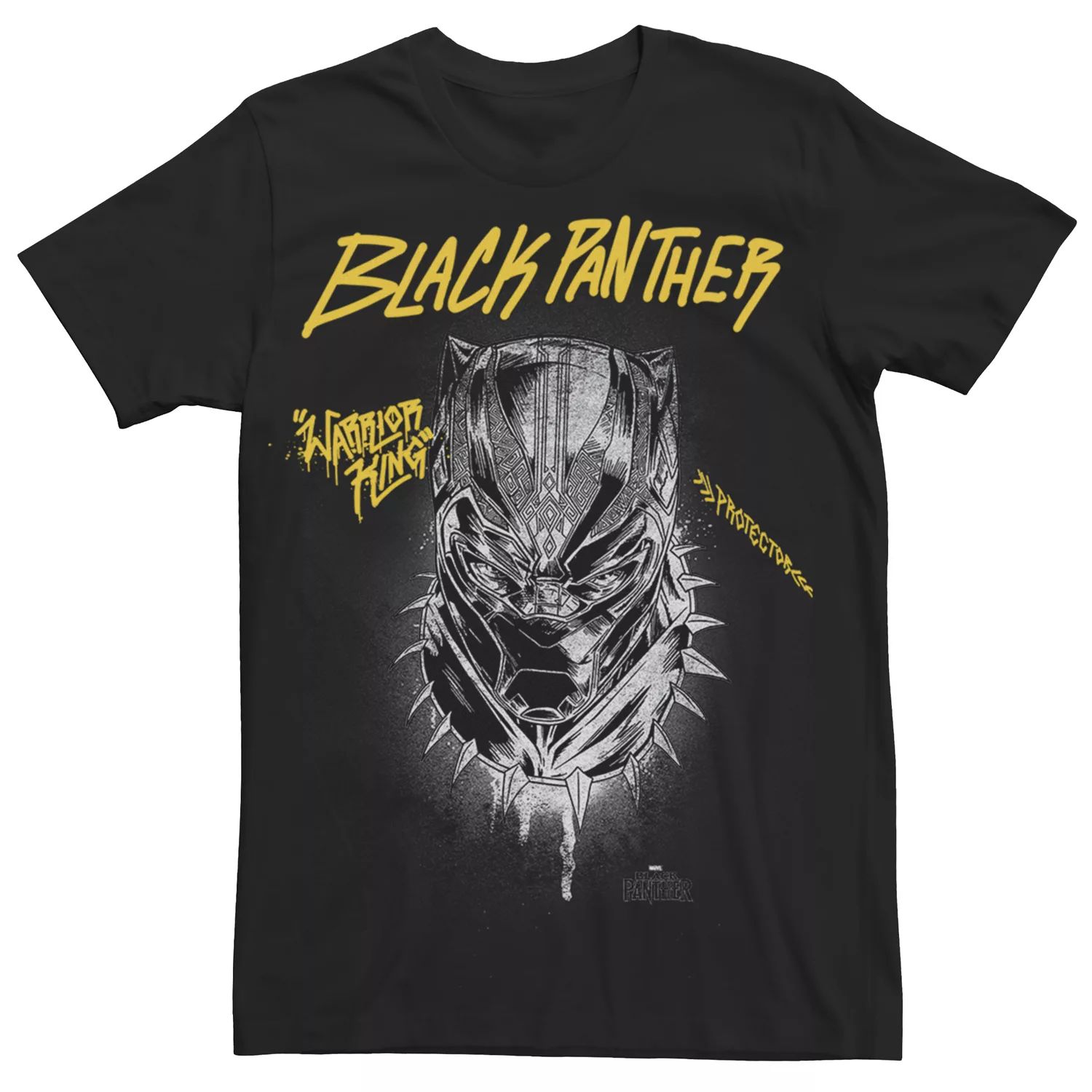 Мужская футболка с рисунком Marvel Black Panther Street Panther Licensed Character мужская футболка с изображением маски marvel black panther erik killmonger licensed character