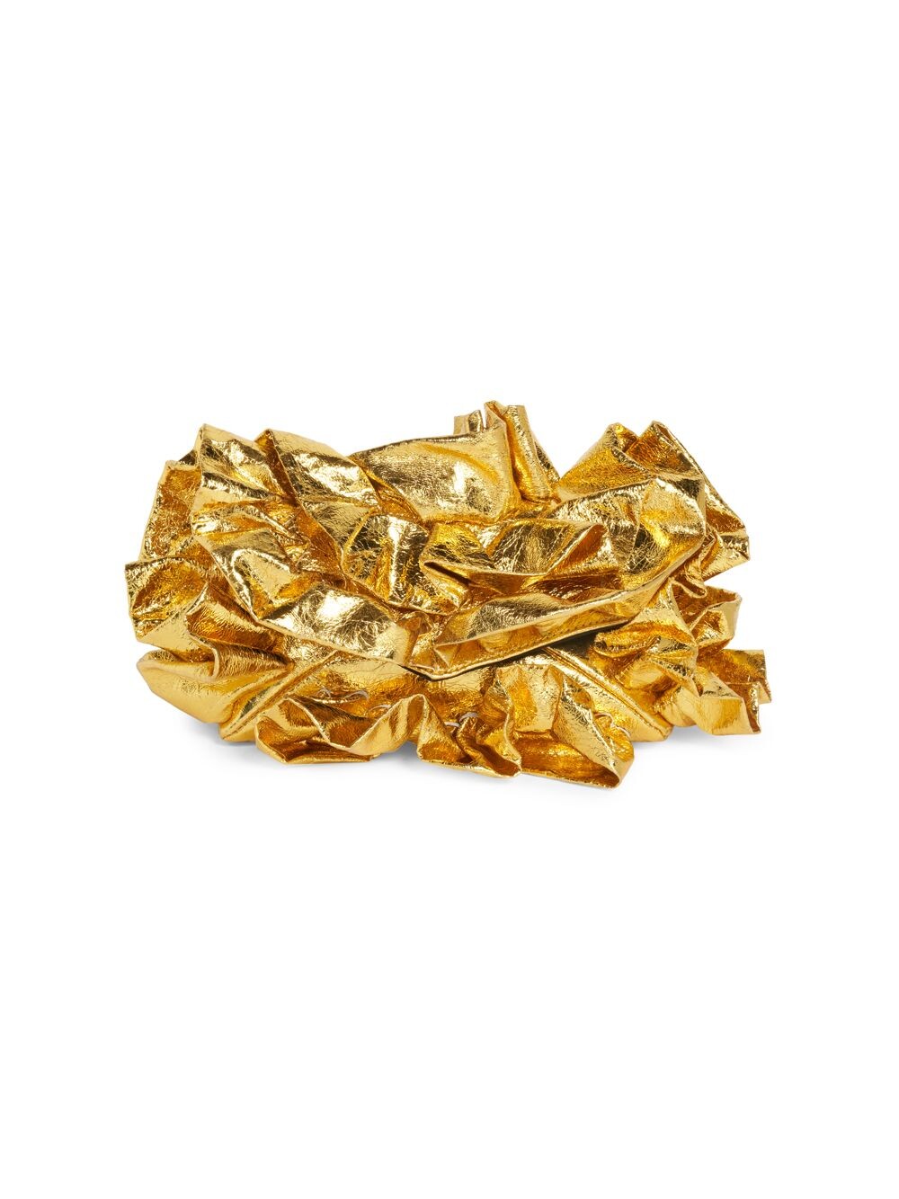 

Клатч из жатой металлизированной кожи Dries Van Noten, золотой