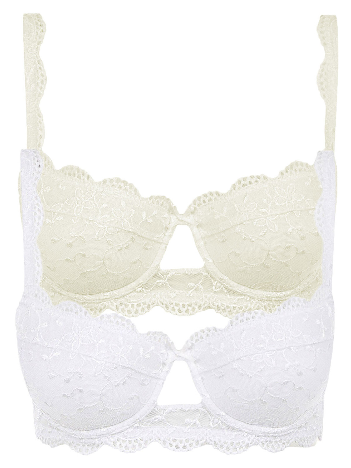 

Бюстгальтер с косточками Nina von C. 2er Pack Balconnet Dirndl BH, цвет Weiss champagner
