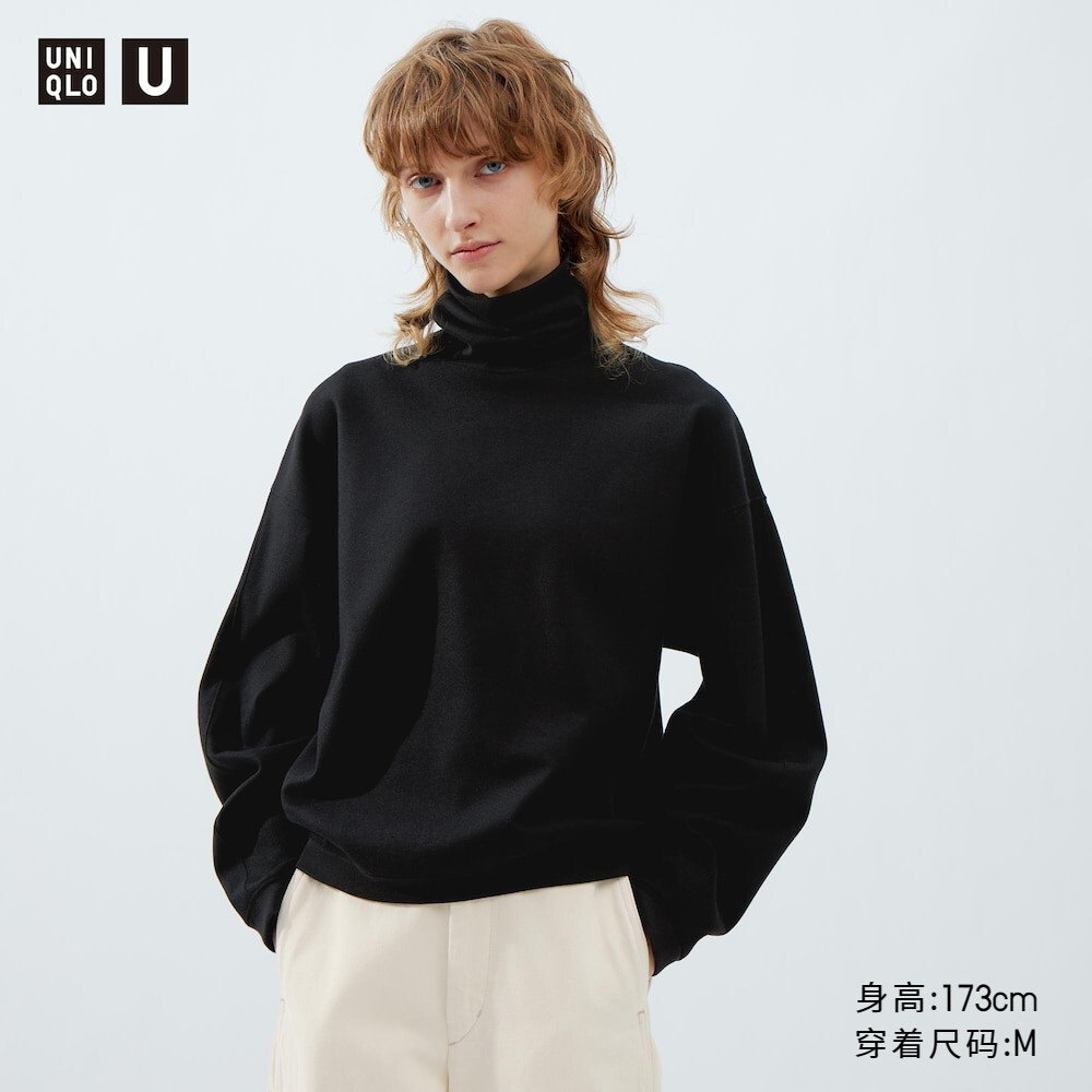 

Женский пуловер Uniqlo U 23 вязаный, черный