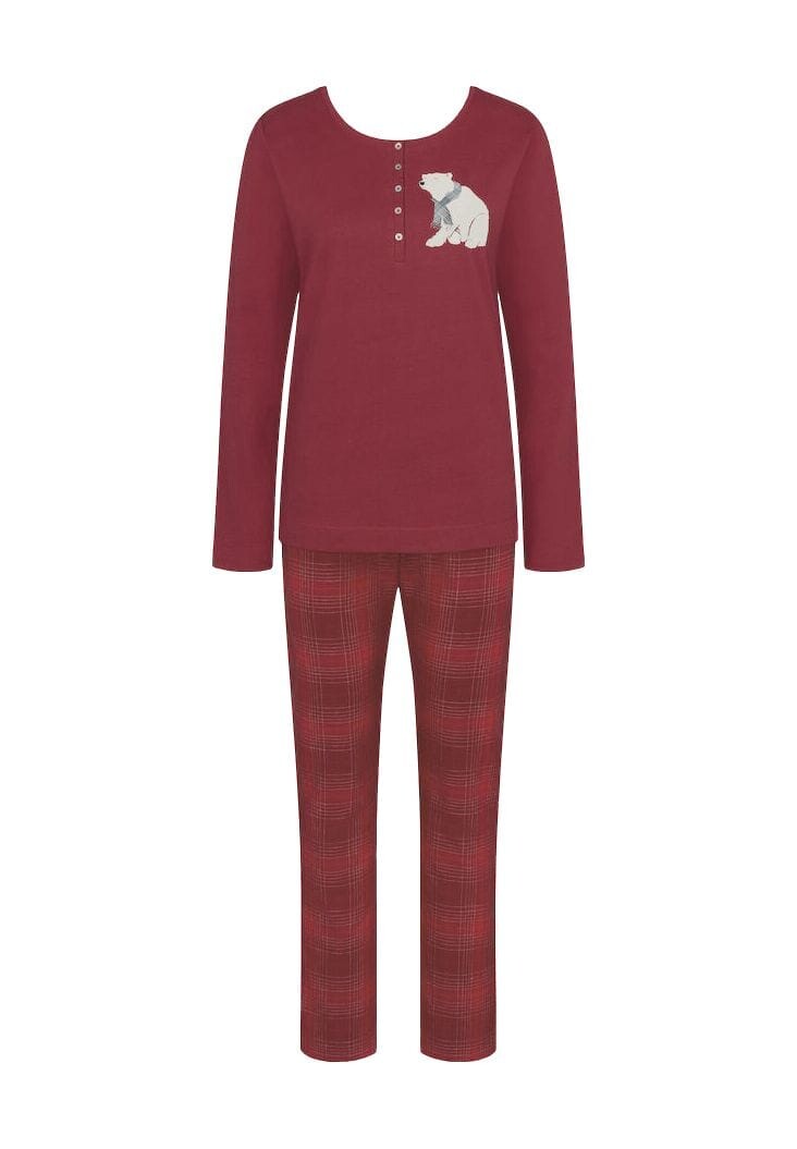 

Женская пижама в клетку с круглым вырезом Triumph, цвет Mannish Red