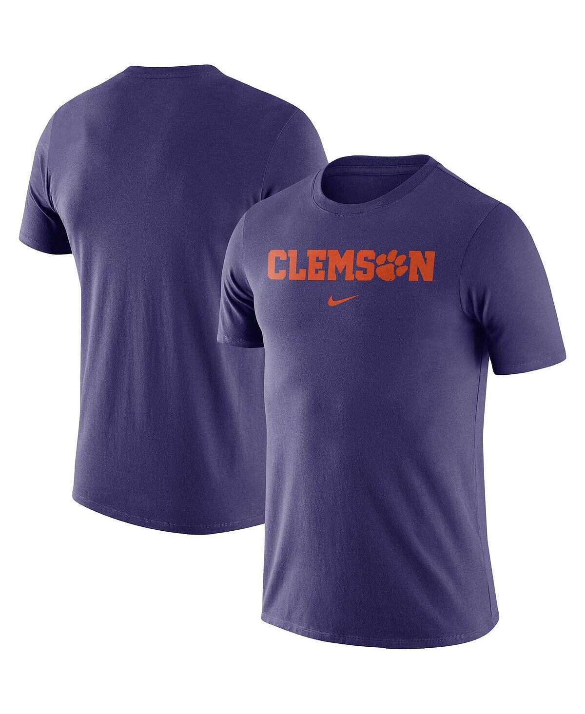 

Мужская фиолетовая футболка Clemson Tigers Essential Wordmark Nike