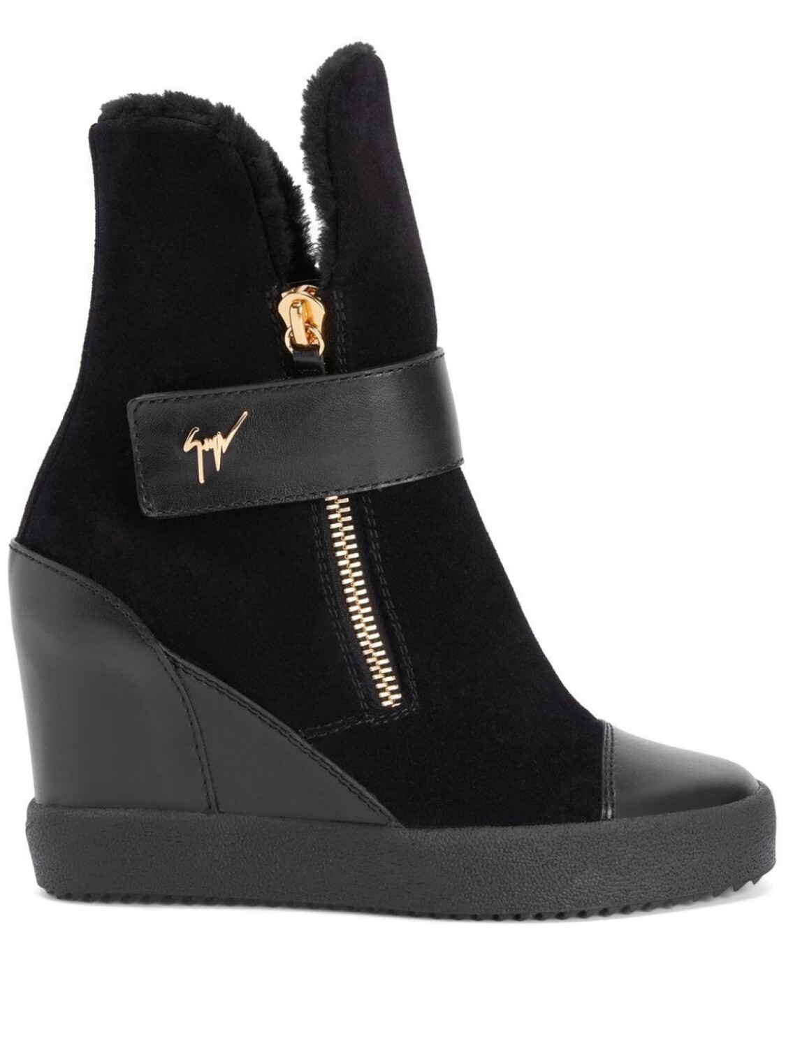 

Giuseppe Zanotti ботильоны Aleta 75 на танкетке, черный