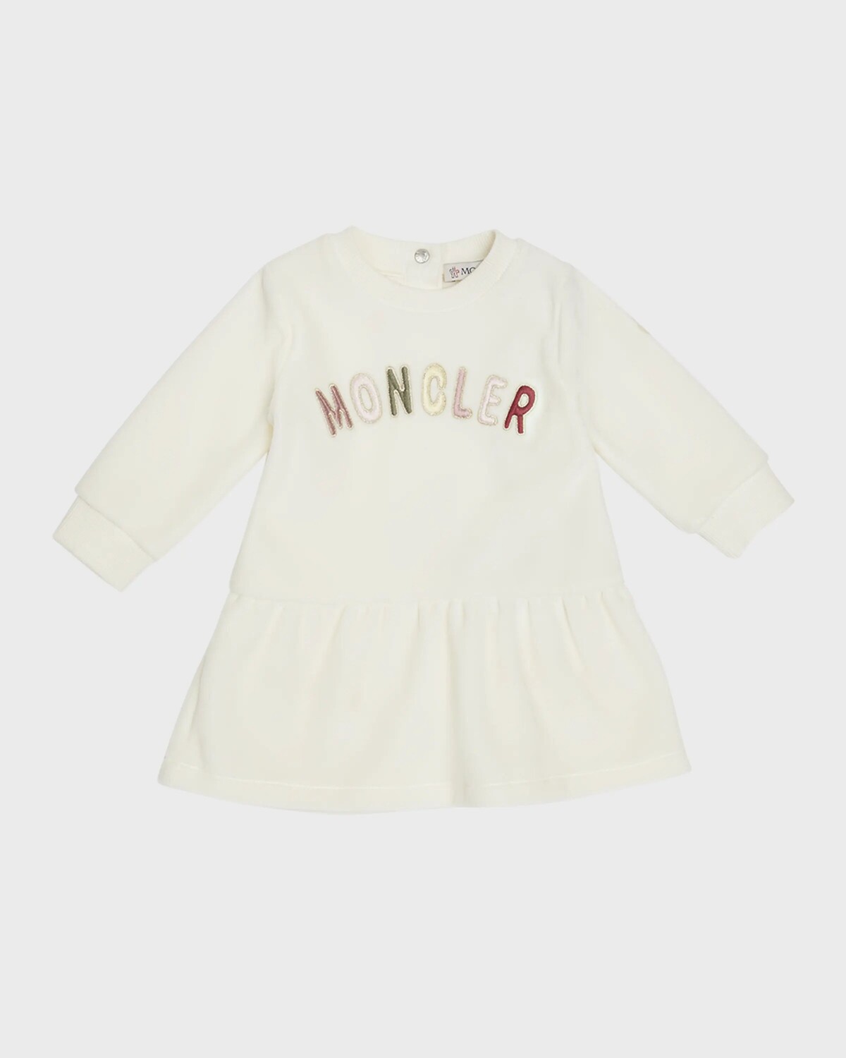 

Платье для девочек с вышитым логотипом, размер 6M-3 Moncler, цвет Natural