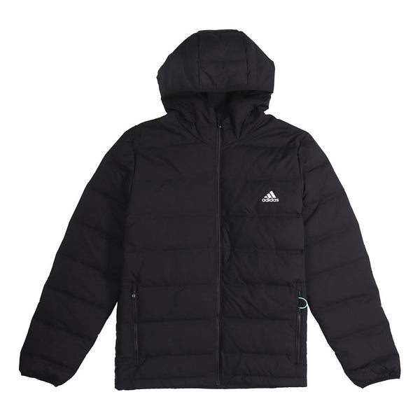 Пуховик adidas Helionic Ho Jkt Stay Warm Sports hooded down Jacket Black, черный