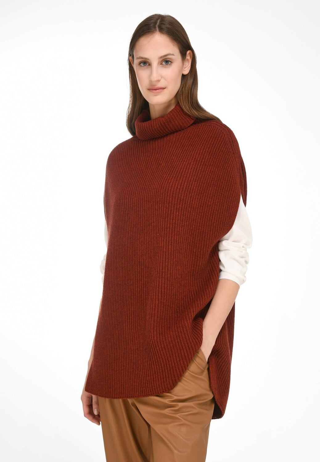 

Свитер PETER HAHN Strickkurzarm new wool, цвет terra-melange
