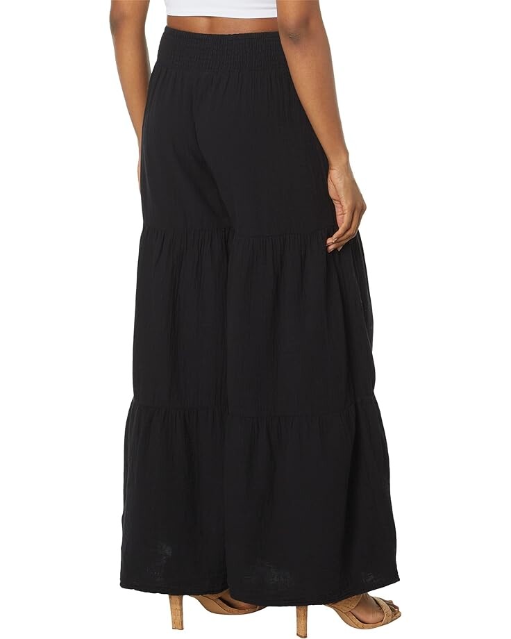 

Брюки bobi Los Angeles Tiered Wide Leg Pants, черный