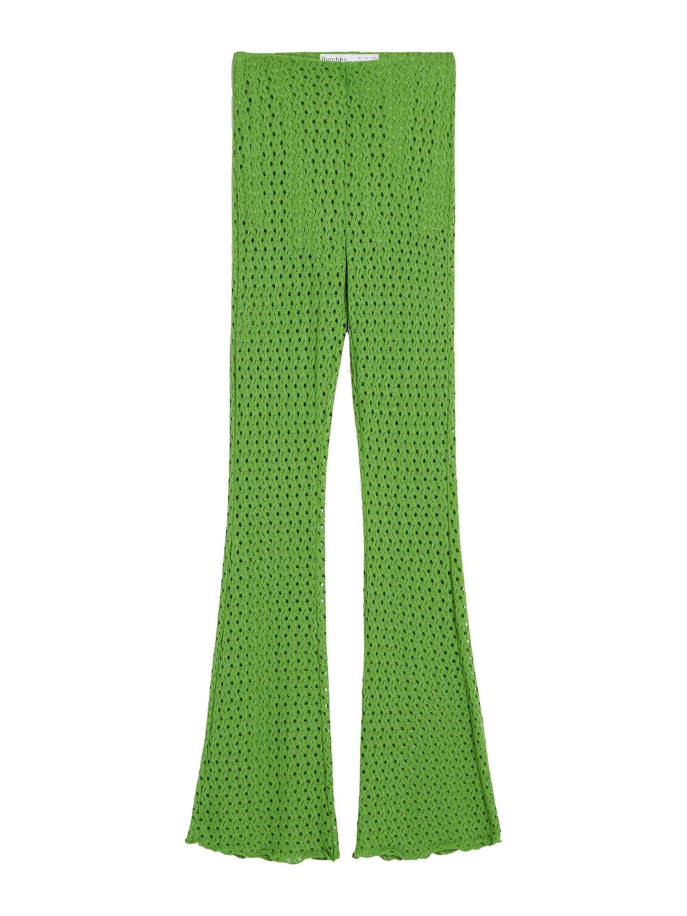 Расклешенные брюки Bershka, зеленый расклешенные брюки zara насыщенный зеленый