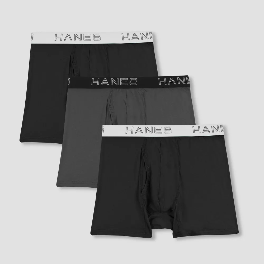 

Мужские плавки Hanes Premium Black Label 3 шт., цвет Black/Gray