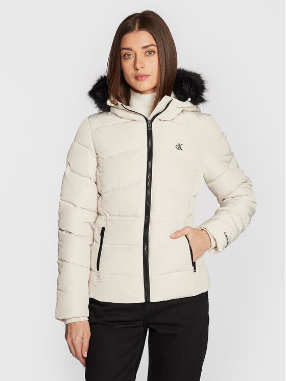 

Пуховик стандартного кроя Calvin Klein, экрю