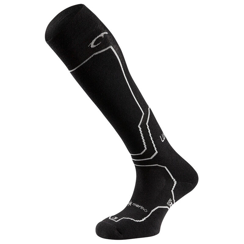 Лыжные носки Lurbel Peak из шерсти мериноса, унисекс, цвет negro