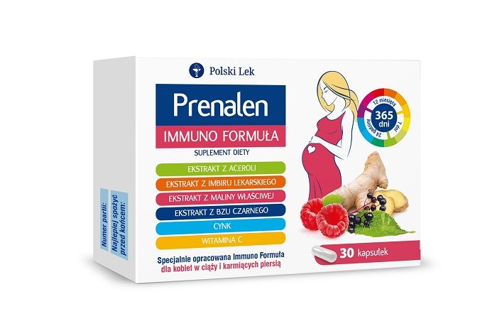 Препарат для беременных и кормящих матерей Prenalen Immuno Formuła, 30 шт