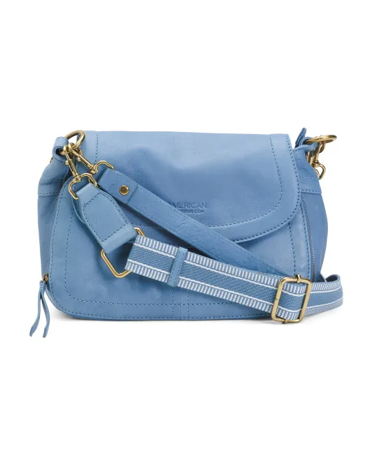 

Кожаное плечо через плечо Marino с двумя ремешками American Leather Co., цвет Marina