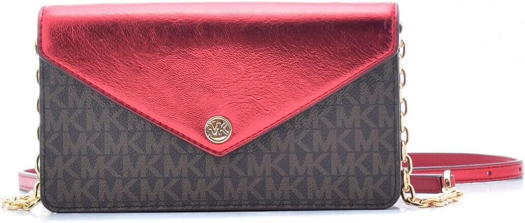 

Дорожная сумка через плечо Michael Kors Jet Set (Коричневый/Малиновый)