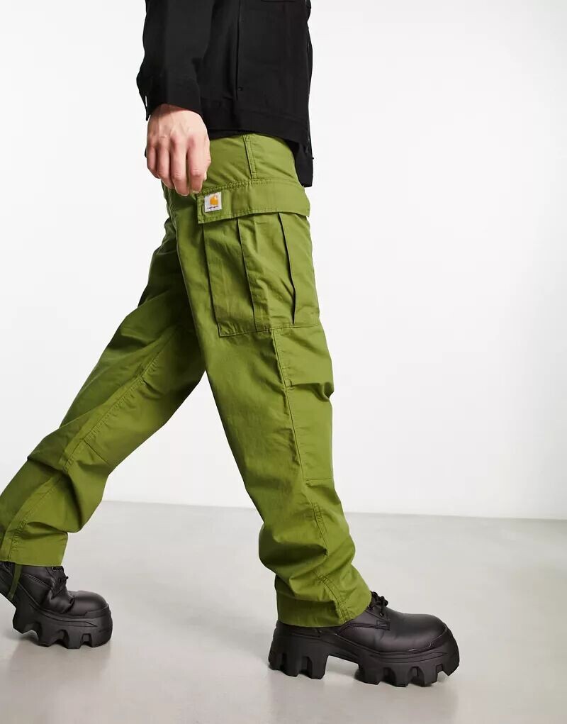 

Зеленые брюки карго Carhartt WIP Regular