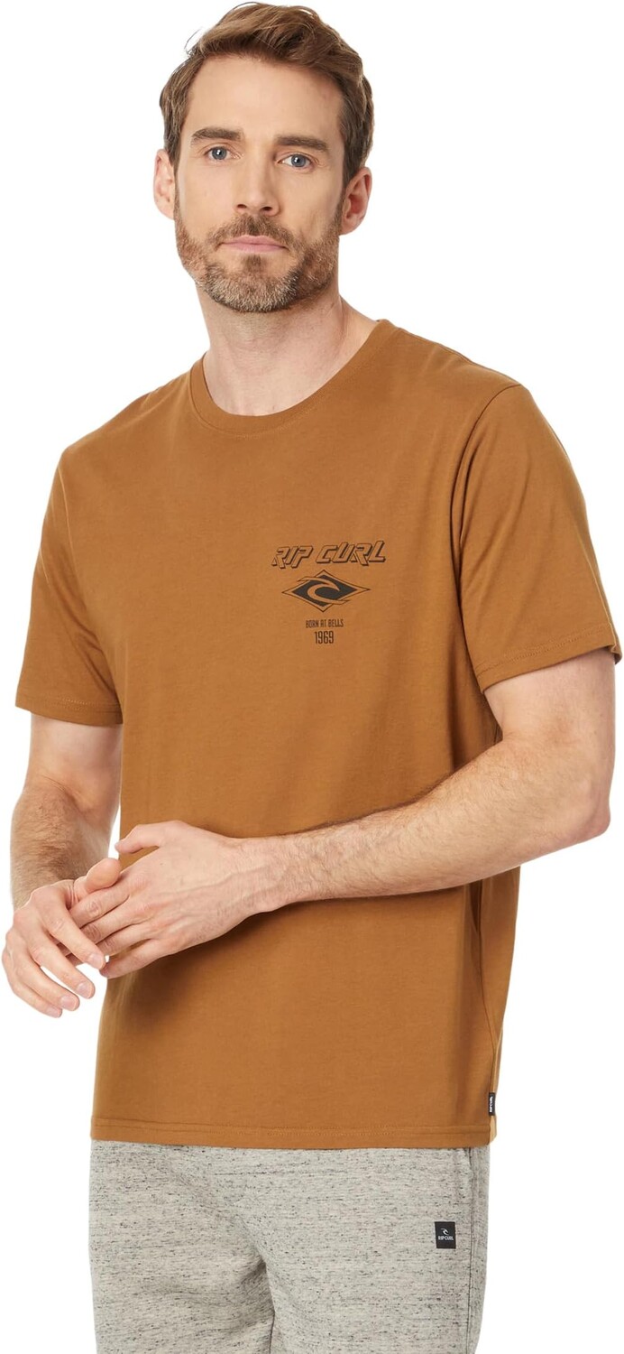 

Футболка с короткими рукавами Fade Out Icon Rip Curl, золото, Желтый
