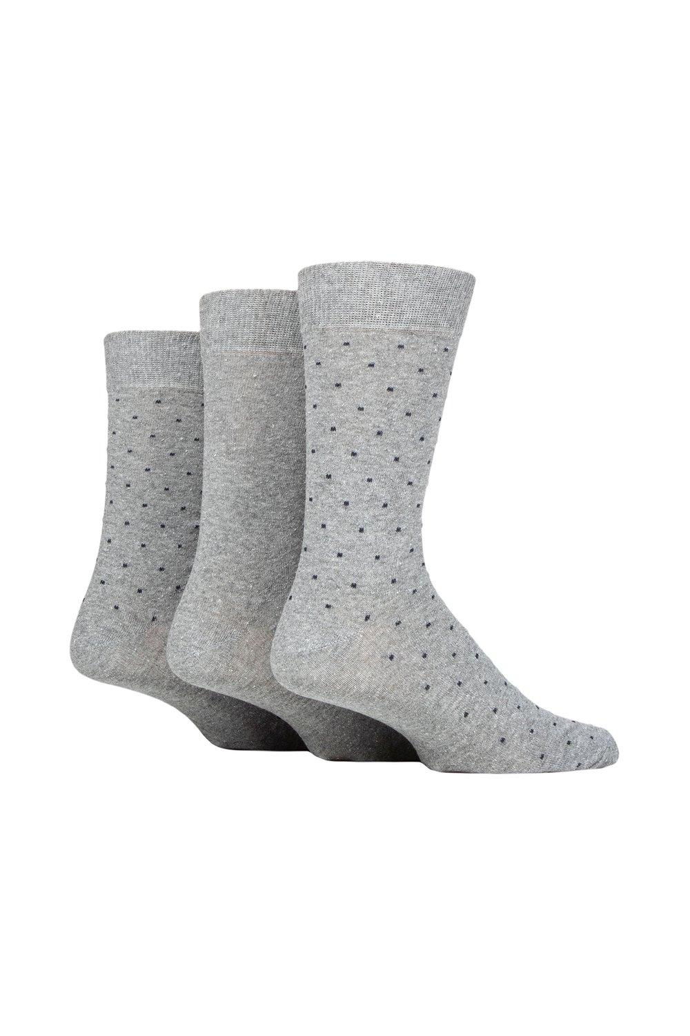 3 пары хлопковых носков в горошек из 100% переработанных материалов SOCKSHOP TORE, серый