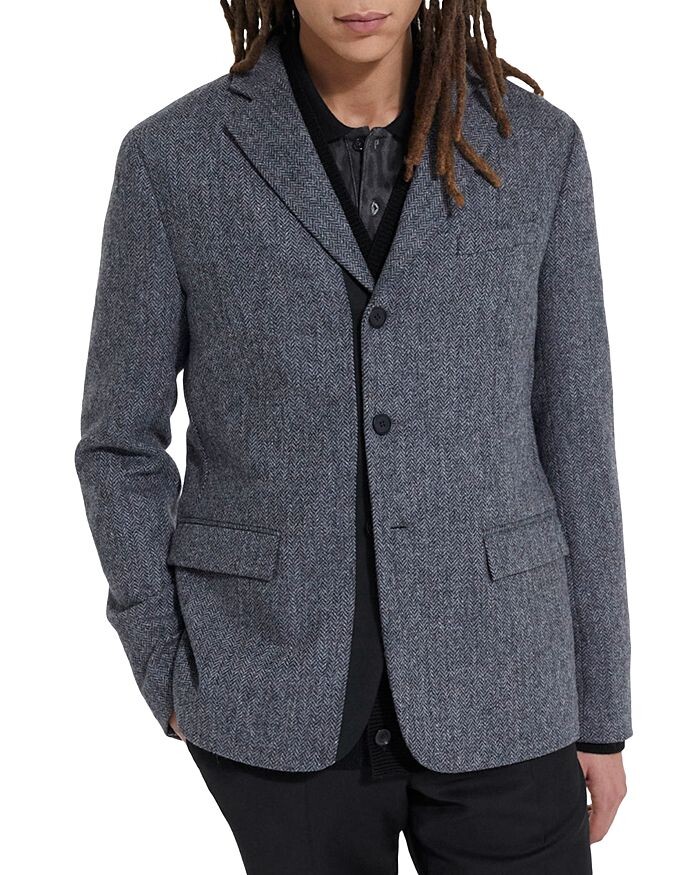 

Приталенное спортивное пальто Zig Zag Matemix в елочку The Kooples