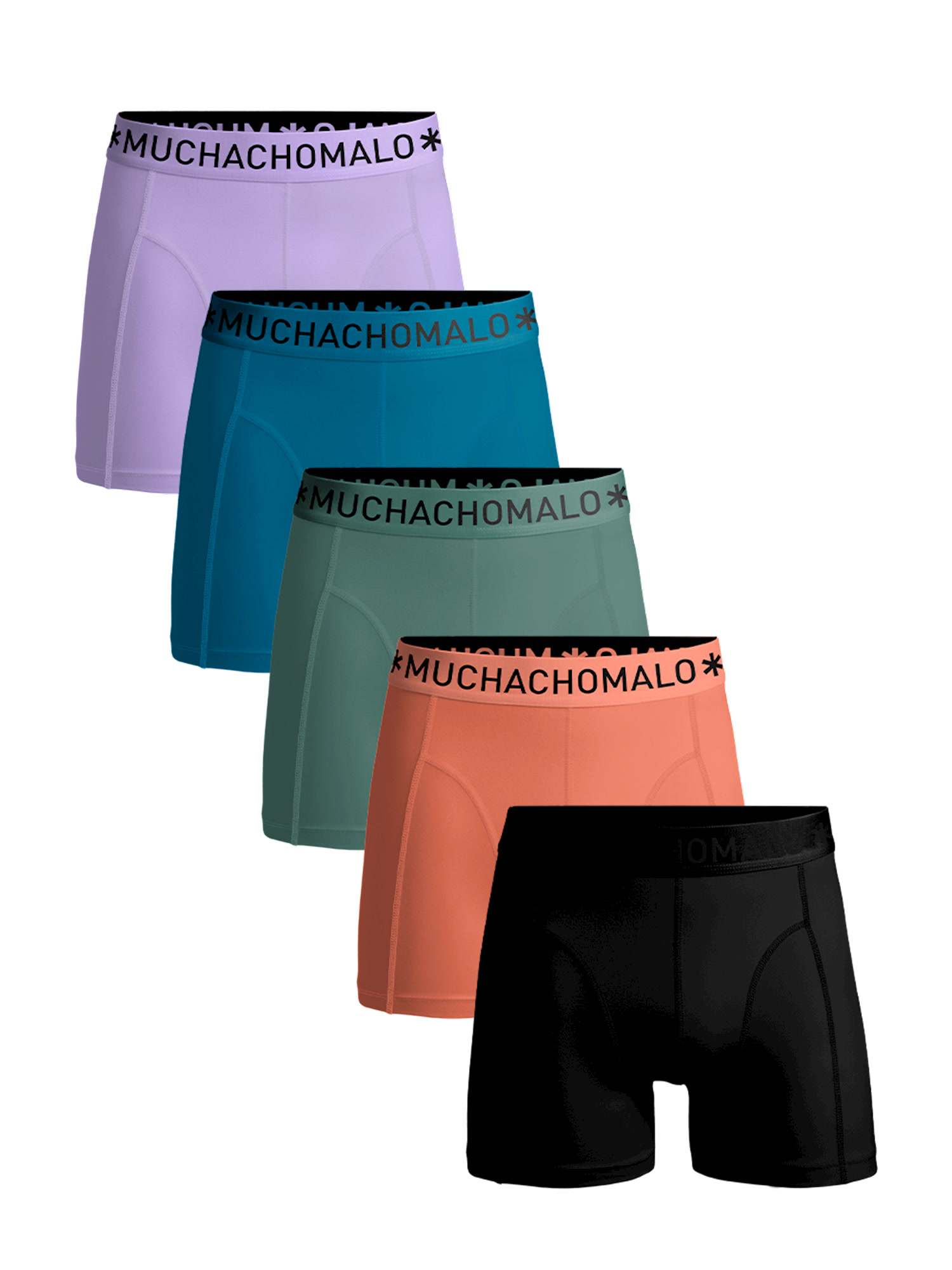 Боксеры Muchachomalo 5er-Set: Boxershorts, цвет Black/Pink/Green/Blue/Purple боксеры muchachomalo 5er set boxershorts цвет black blue blue green pink