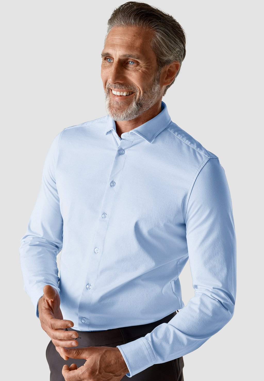 Рубашка EXTREME COMFORT CLASSIC SLIM Shaping New Tomorrow, цвет light blue twill