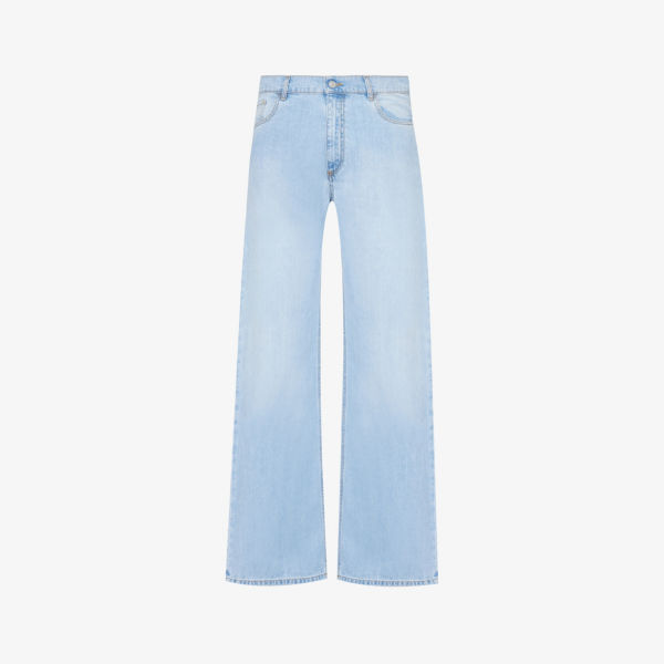 цена Широкие джинсы со средней посадкой и пряжками 1017 Alyx 9Sm, синий