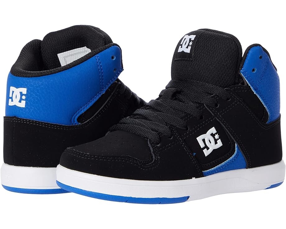 Кроссовки DC Cure Casual High-Top Boys Skate Shoes Sneakers, цвет Black/Royal кроссовки dc gaveler casual low top elastic skate shoes sneakers little kid цвет black black orange