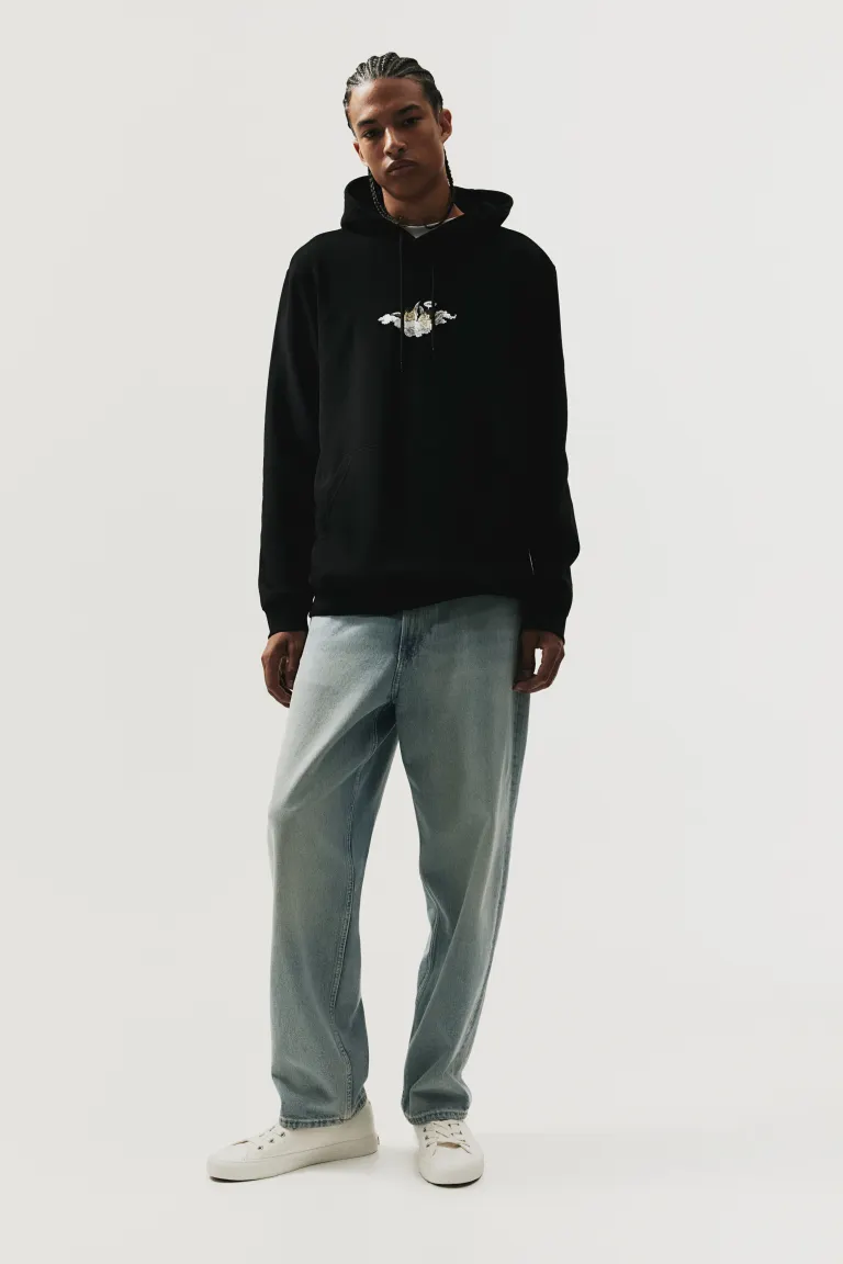 

Толстовка regular fit с капюшоном H&M, черный