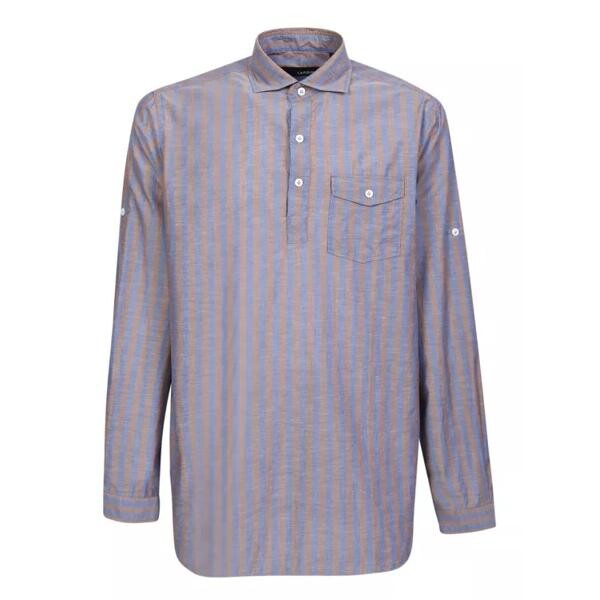 

Футболка vertical stripe pattern shirt Lardini, синий