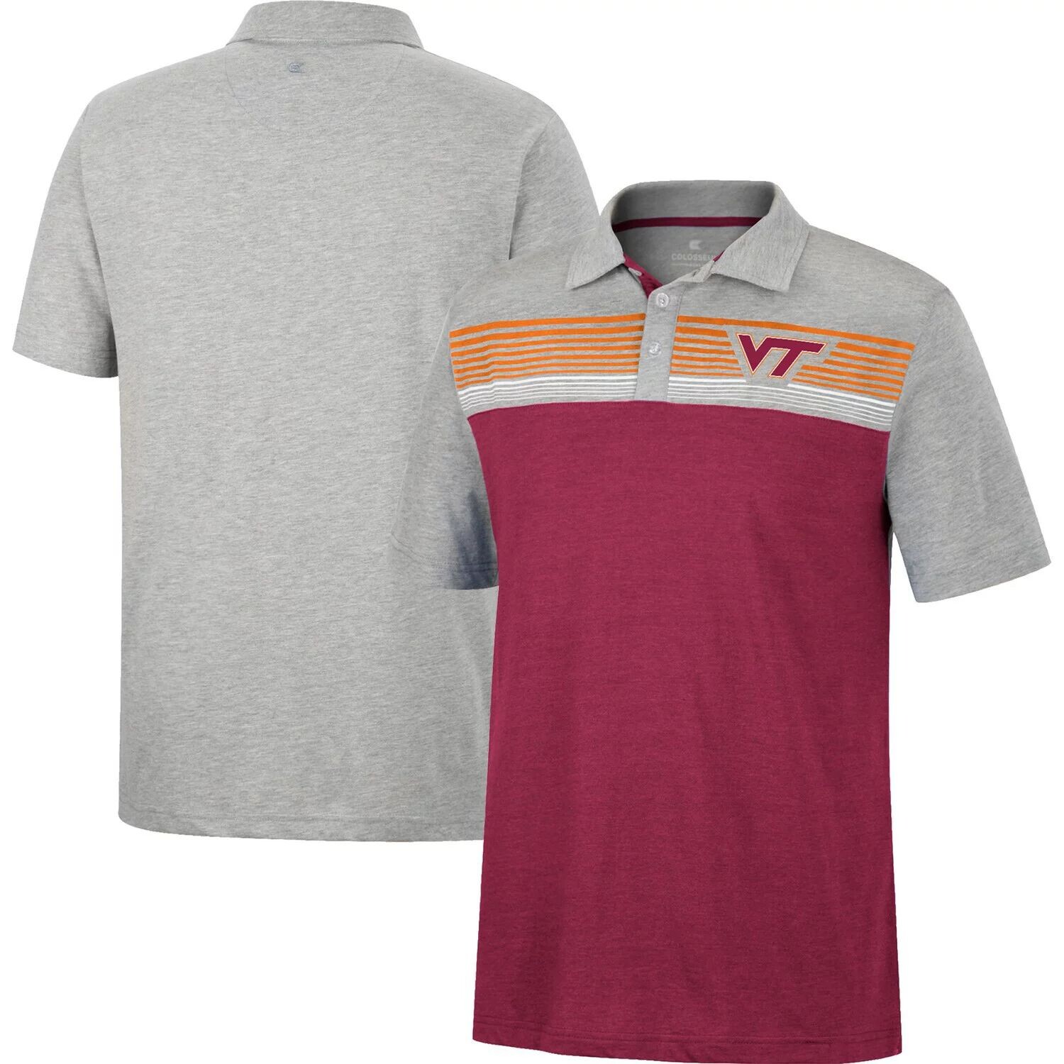 

Мужские темно-бордовые/серые кеды Virginia Tech Hokies Caddy Polo Colosseum