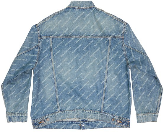 

Джинсовая куртка со сплошным логотипом Balenciaga