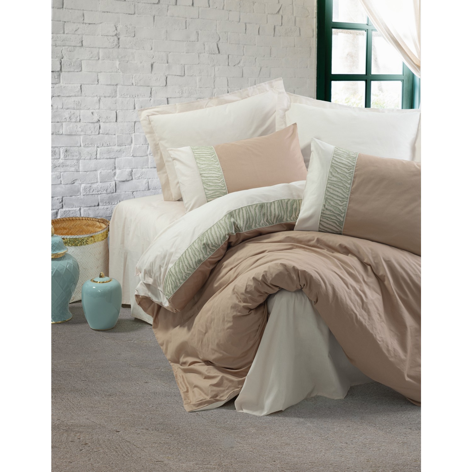 Хлопковый Комплект постельного белья с вышивкой Beldon Mink