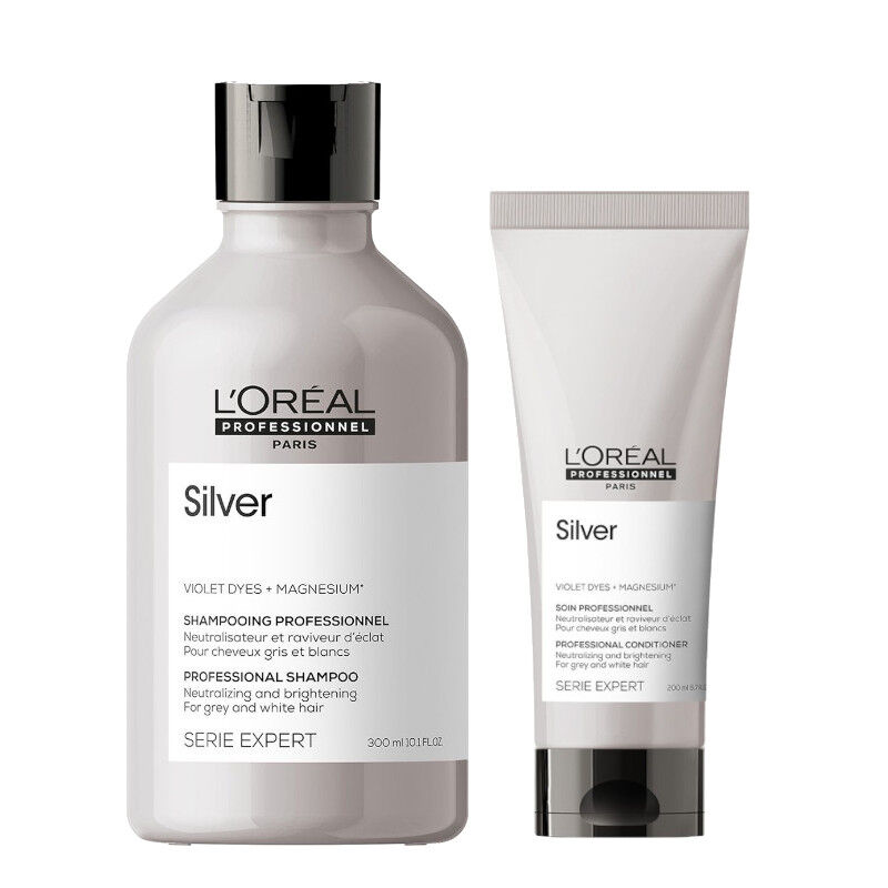 Набор для волос: шампунь для седых или осветленных волос L'Oréal Professionnel Silver, 200 мл цена и фото