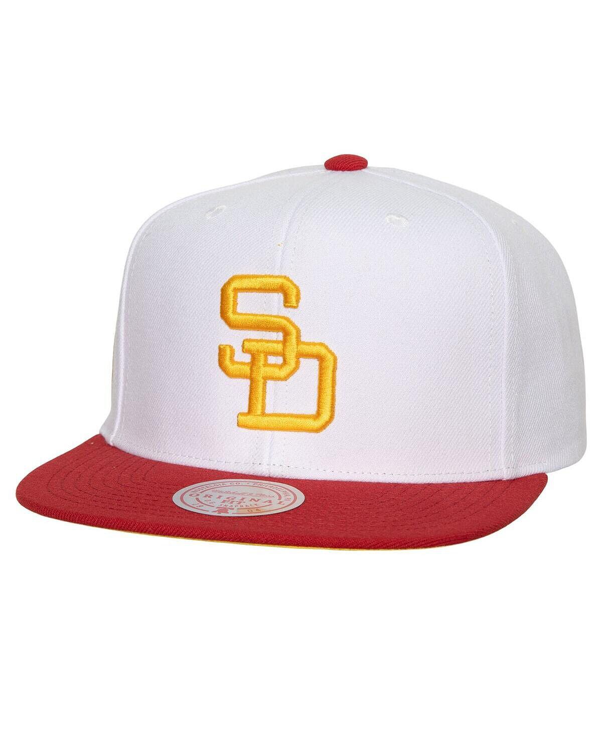 Мужская белая кепка Snapback San Diego Padres Hometown Mitchell & Ness мужская белая футболка mitchell