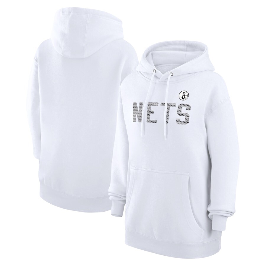 

Пуловер с капюшоном G-III 4Her by Carl Banks Brooklyn Nets, белый
