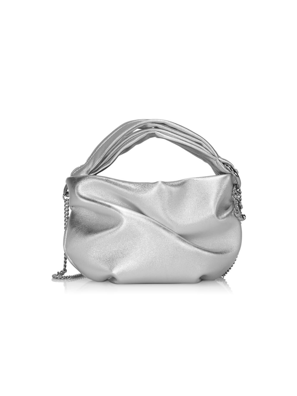 

Сумка Bonny из металлизированной кожи с ручкой сверху Jimmy Choo, серебряный, Серый