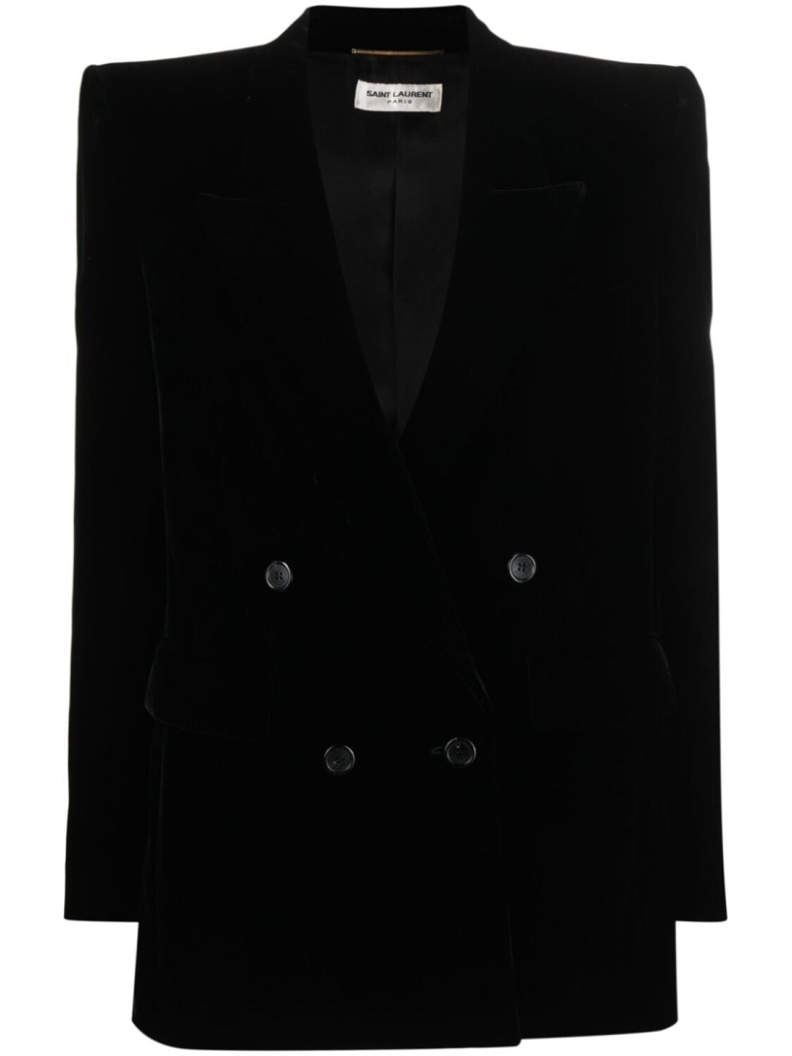 

Saint Laurent шелковое платье мини, черный