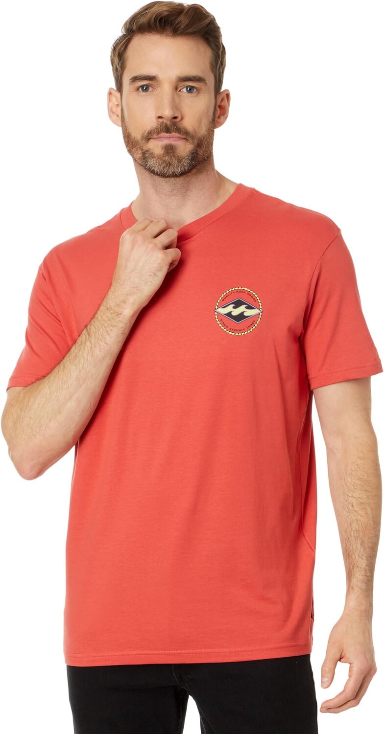 

Футболка с короткими рукавами и рисунком Rotor Diamond Billabong, коралловый, Красный
