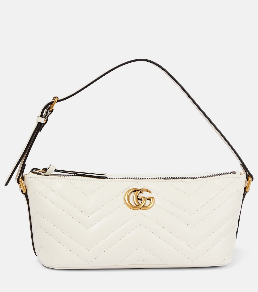 

Маленькая кожаная сумка через плечо GG Marmont Gucci, белый
