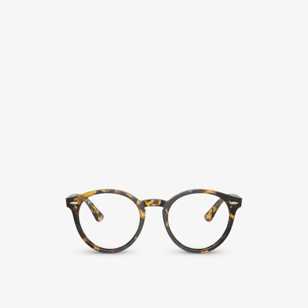 

Rx7680v солнцезащитные очки larry в круглой оправе из ацетата ацетата Ray-Ban, коричневый