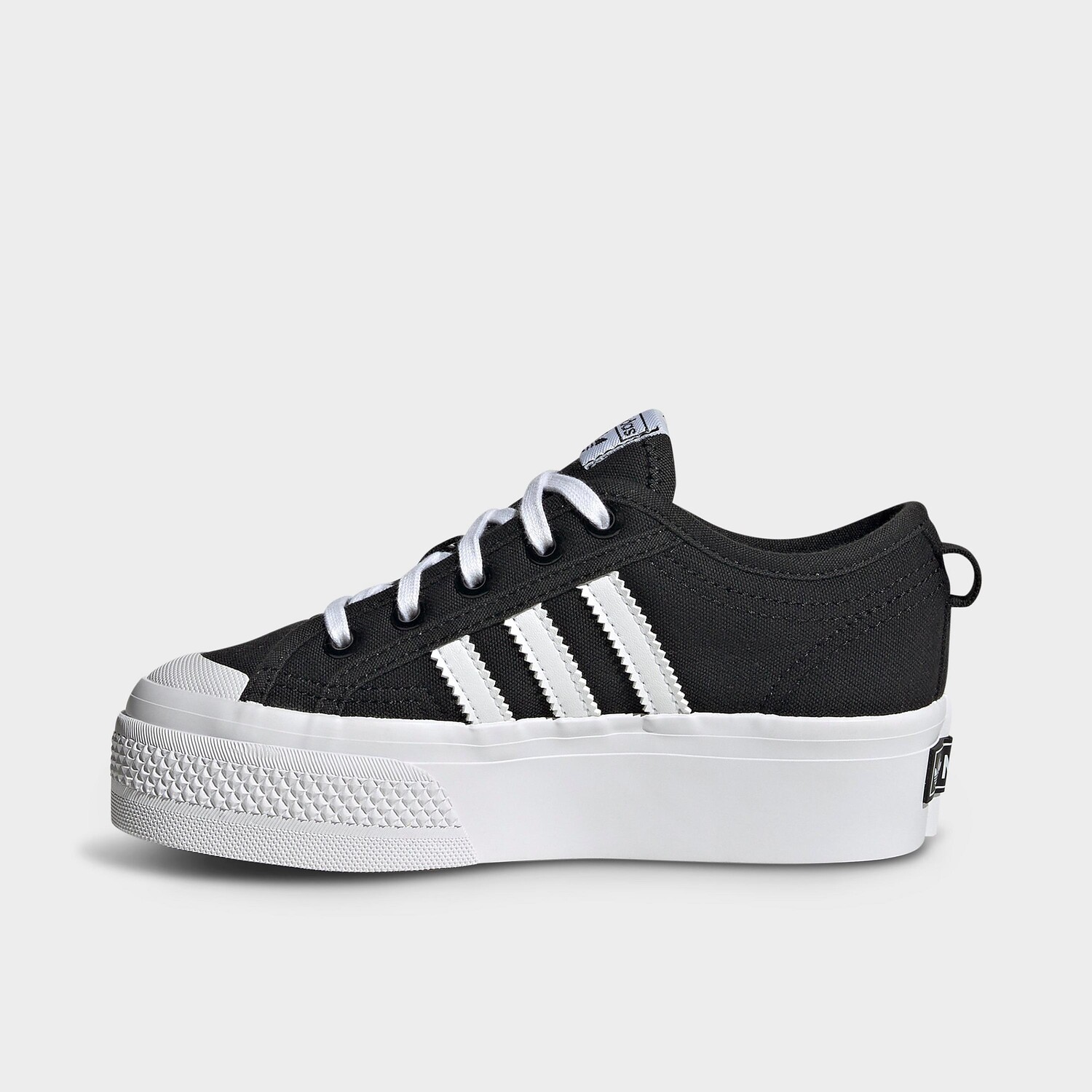 

Повседневная обувь на платформе adidas Originals Nizza для девочек для маленьких детей, черный
