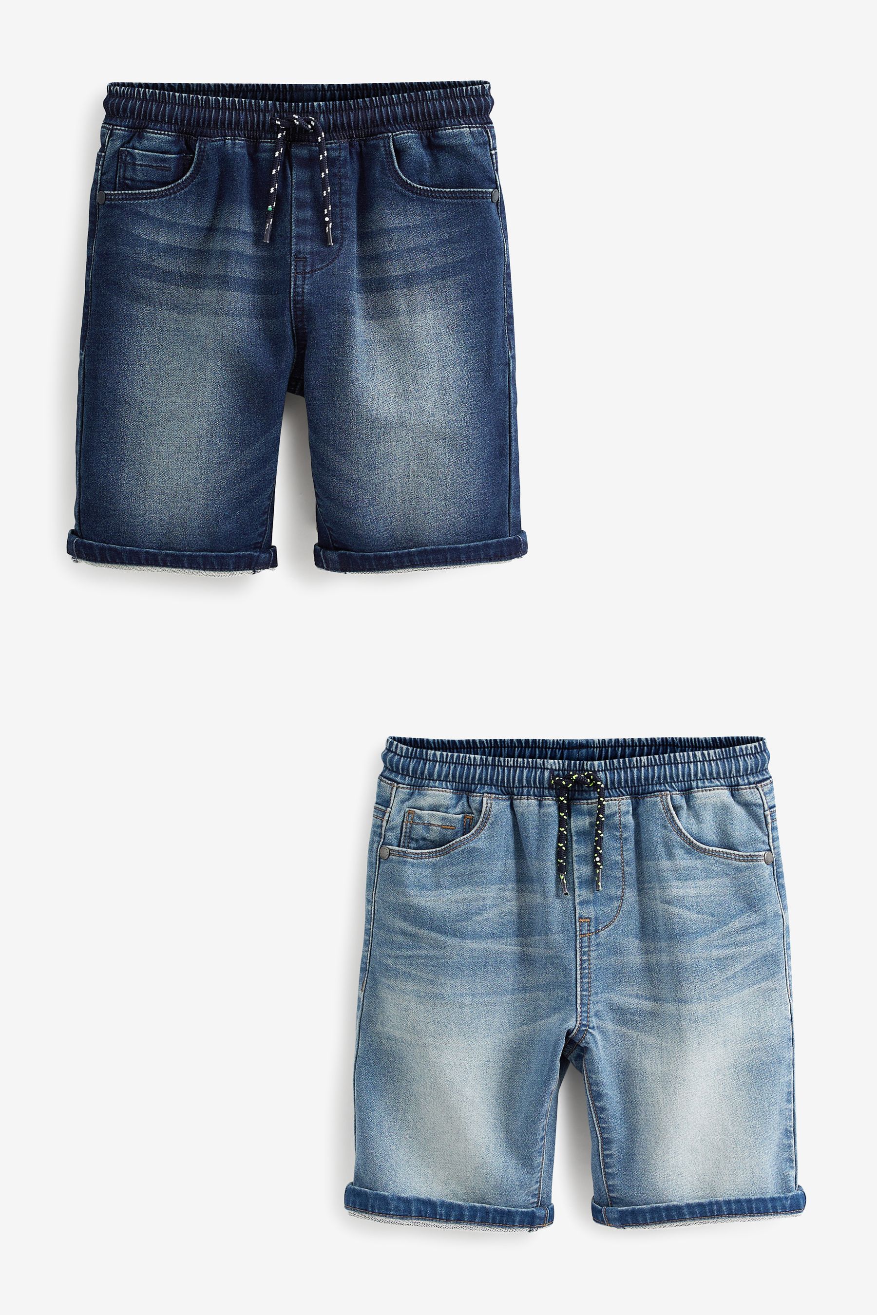 Комплект из 2 пар джинсовых шорт из джерси Next, синий