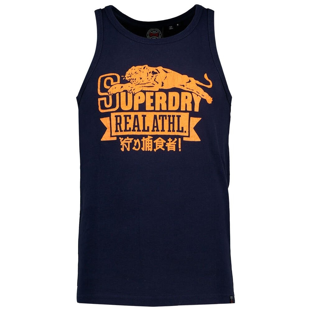 

Футболка Superdry Track & Field Ath Graphic sleeveless T-shirt, синий