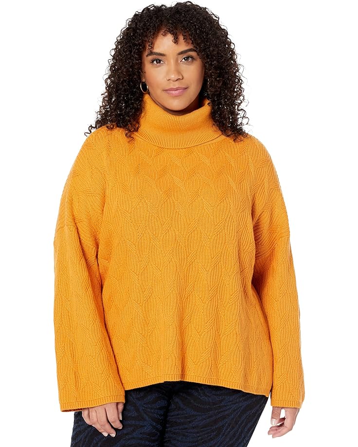 Свитер Elliott Lauren Cotton Cashmere Textured Sweater with Wide Sleeves, золотой