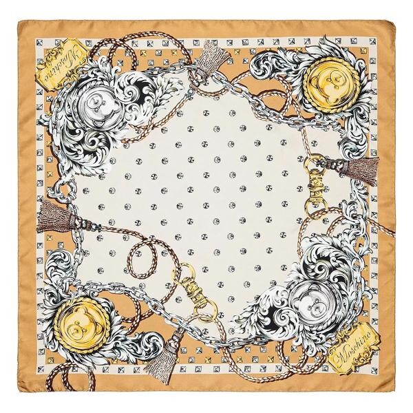 

Шарф scarf 68x68 cm Moschino, бежевый