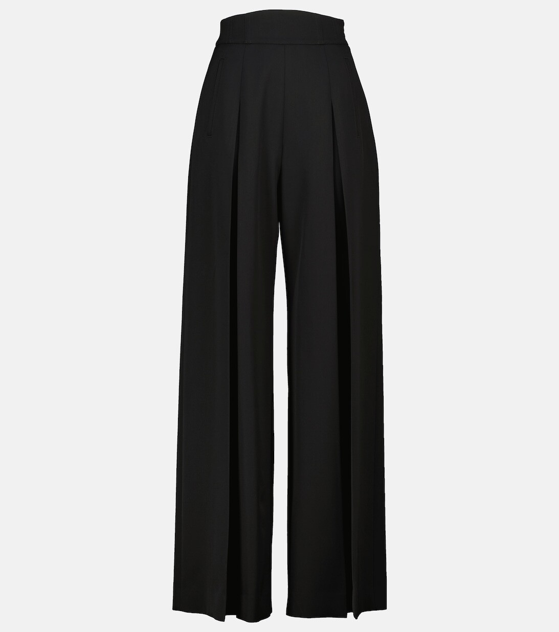 

Расклешенные брюки из хлопка с высокой посадкой ALAÏA, черный