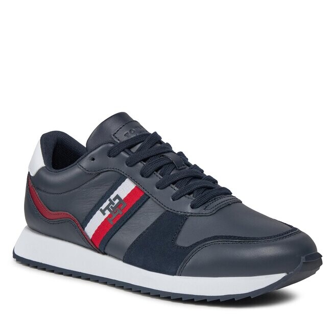

Кроссовки Tommy Hilfiger RunnerEvo Leather, темно-синий