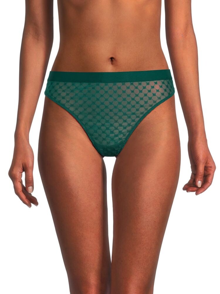 

Трусики бикини с монограммой Wolford, изумруд