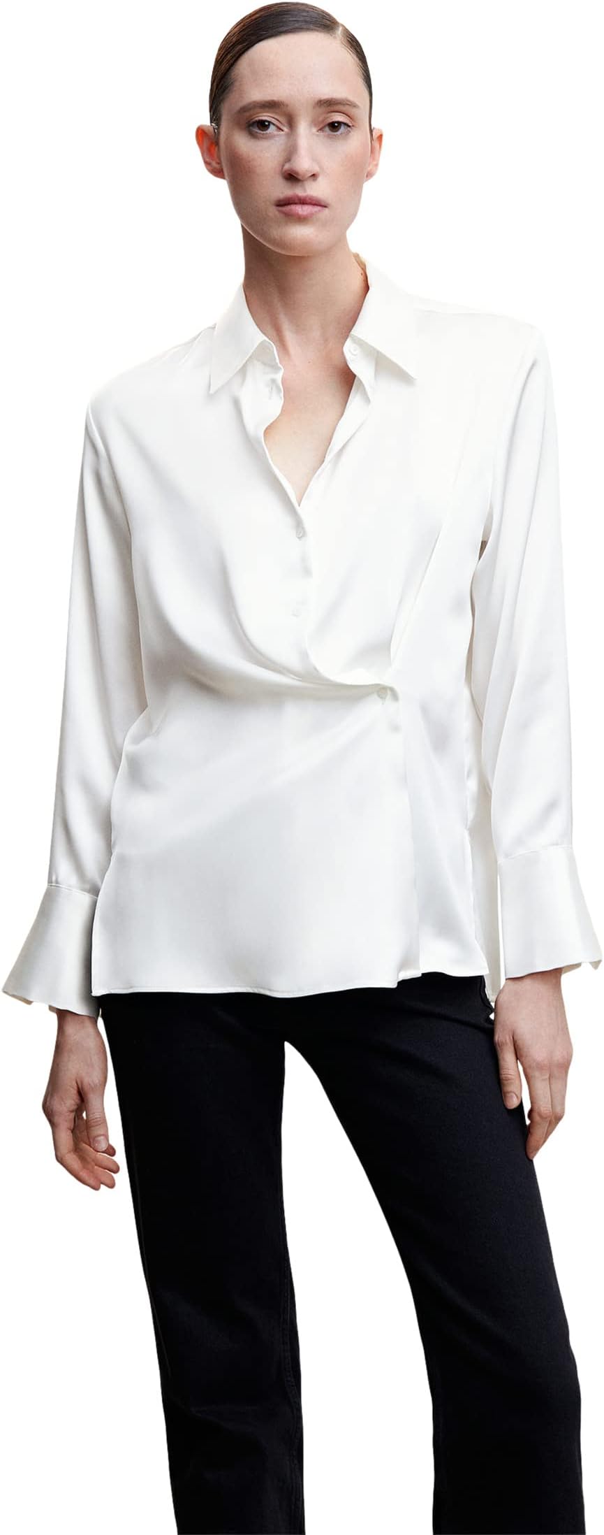 Рубашка Бланку MANGO, цвет Off-White блузка рубашка marble mango цвет off white