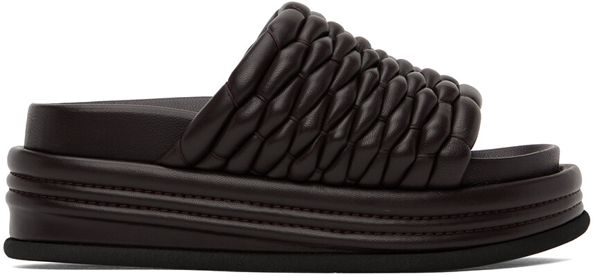 

Бордовые плетеные сандалии Dries Van Noten