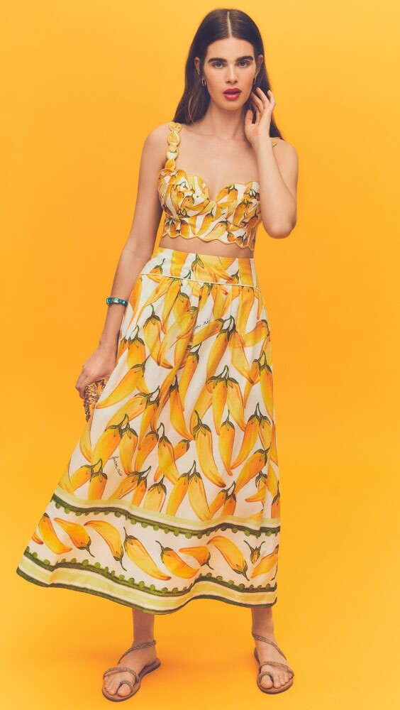 

Юбка FARM Rio Peppers Off-White Maxi
